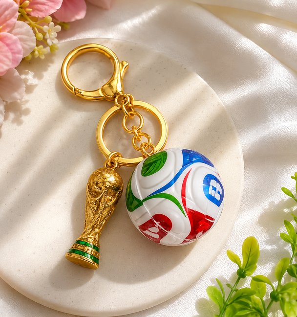 Football Trophy & Soccer Ball Keychain | Unique Gift for Football Fans