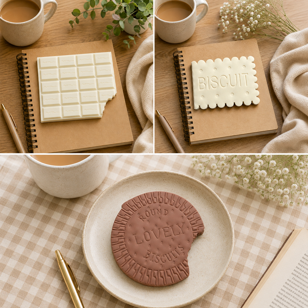 Cute Biscuit Shape Mini Notebook | Pocket Memo Pad for Notes & Gifts