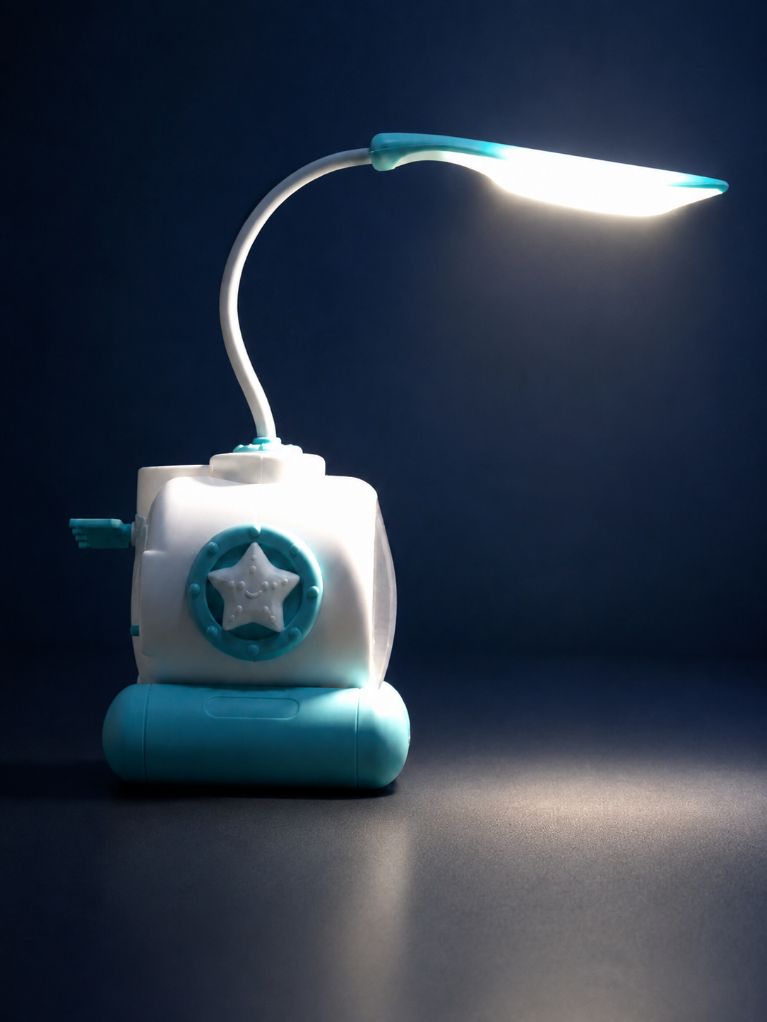 Kids’ Submarine LED Study Lamp with Analog Desk Clock